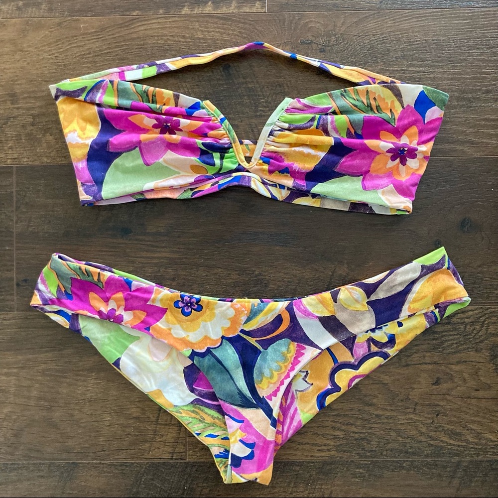 Boys + Arrows Fiesta Floral Bikini Set L Bottoms & XL Top